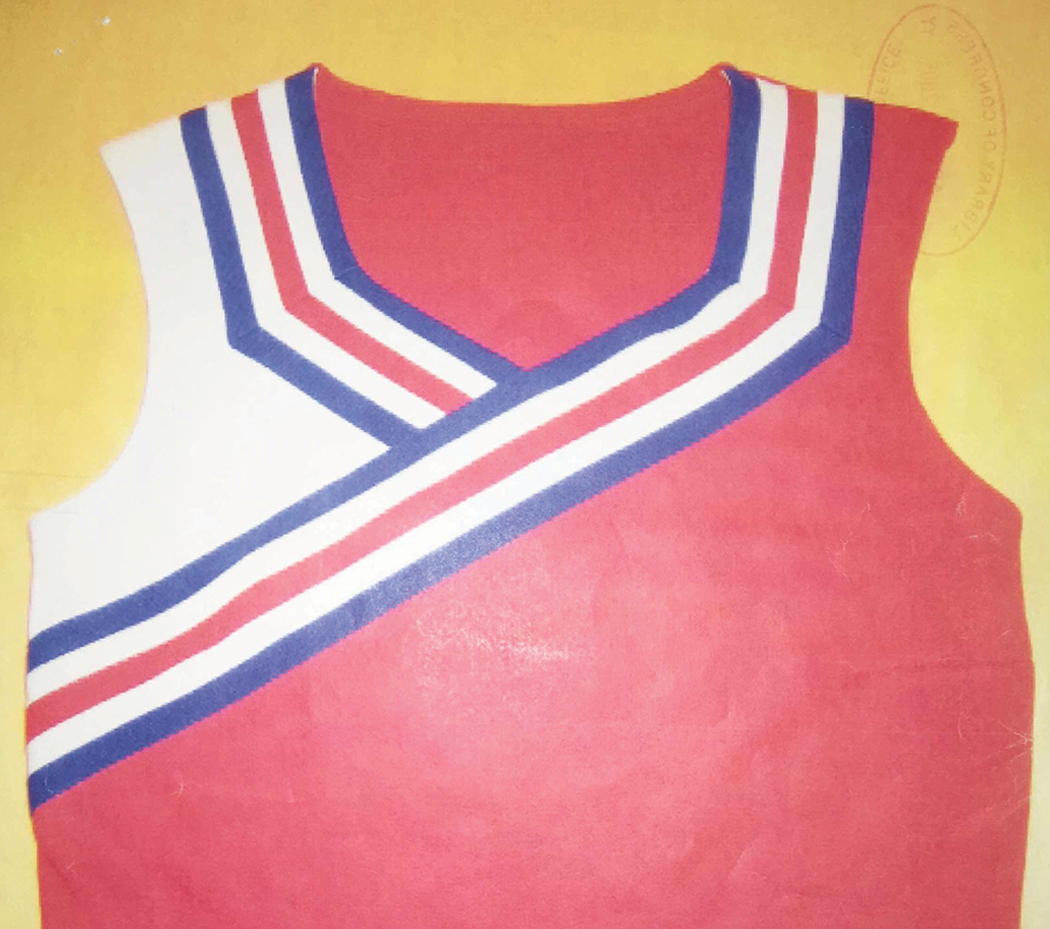 Varsity Brands, Inc. Cheerleading uniform.